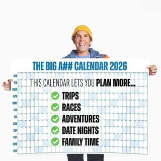 Wall Calendar 2026 Large Planner with Marker Full Year Wall Calendar with 100 Labels for Home Classroom Big Goals