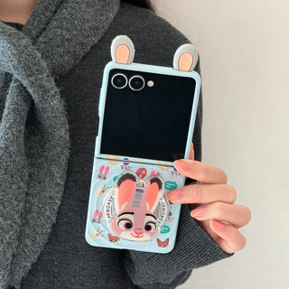 Ốp Điện Thoại Gấp Cho Samsung Galaxy Z Flip7 Flip6 Flip5 Flip4 Flip3 Boyang Thiết Kế Dễ Thương Zootopia Từ Giá Đỡ Vòng Tay Cứng tpu Vỏ Điện Thoại