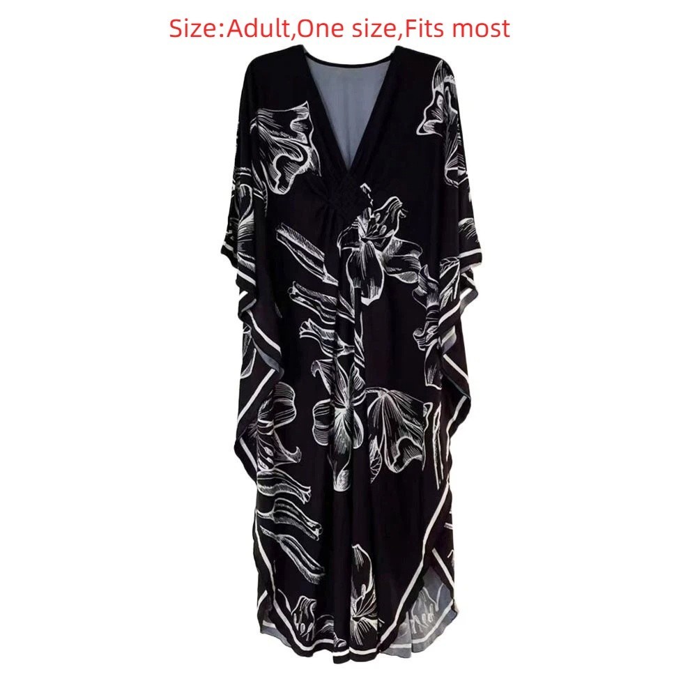 HOBBYIN Đồ bơi che đậy, Áo chống nắng dài mùa hè dáng rộng, Bộ đồ tắm thời trang Áo sơ mi đi biển cỡ lớn dành cho nữ