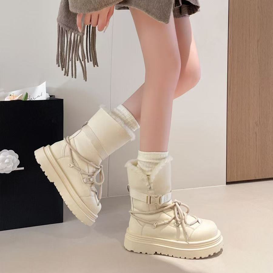 Giày bốt tuyết nâng cao đế dày Unisex phong cách 2025 dành cho nữ DPOT