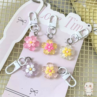 【Chamvn】dây đeo điện thoại tươi mới. mặt dây chuyền hình trái tim dễ thương dành cho bé gái Móc khóa hình hoa