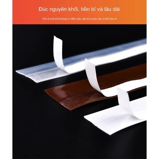 2 mét ron silicone tự dán Ron Chân Cửa, Cao Su, Ngăn Bụi, Ngăn Côn Trùng, Giảm Tiếng Ồn, Dán (Có Keo)