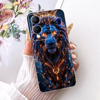 Dành Cho Vivo Y17s V2310 Mới Mát Họa Tiết Rồng Hổ Vỏ Điện Thoại Vivo Y17S Y 17S 4G Silicon Mềm TPU