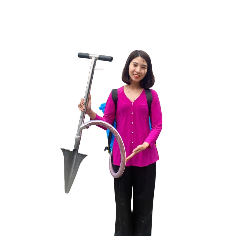 Xẻng Bón Phân Đeo Vai 25L TMP-03 - Dụng Cụ Rải Phân Cơ Học Năng Suất 2Ha/Ngày (Tháp Xanh) Dụng Cụ Bón Phân Đeo Lưng,