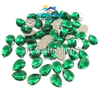 72 Viên Đá Kết Nhựa Giọt Nước 13x18mm Đính Kết Trang Phục Thời Trang, Làm Phụ Kiện Handmade