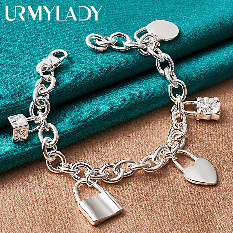 URMYLADY - Khóa Mặt Dây Chuyền & Vòng Tay Bạc 925, Trang Sức Thời Trang Cho Tiệc Cưới