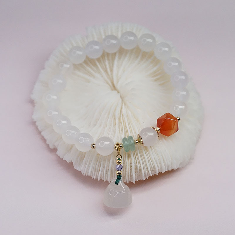 Vòng tay Chalcedony có thể tháo rời dễ thương thời trang