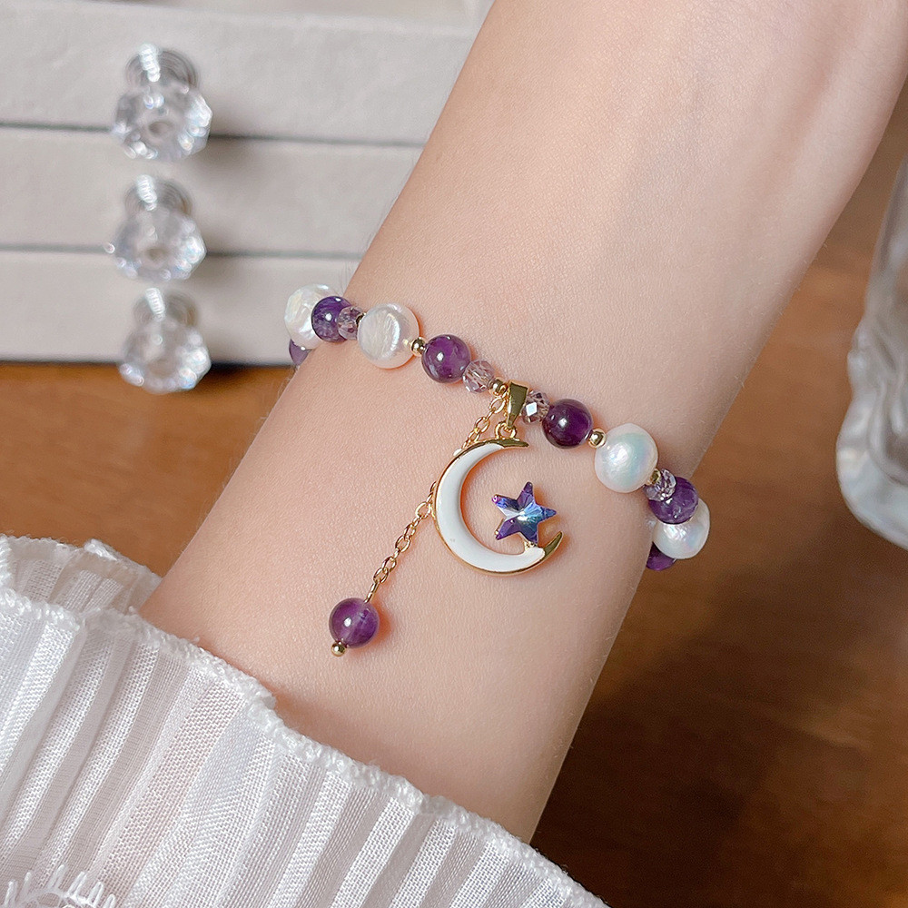 Vòng tay ngọc trai đá mắt hổ tình yêu thời trang mới