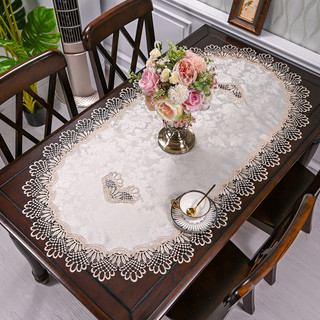 70 * 170cm Phòng Khách Bàn Cà Phê Khăn Trải Bàn Vải Ren Hiện Đại Hình Bầu Dục Phong Cách Châu Âu Hình Chữ Nhật Bao Vải Ren Bàn Cà Phê Vải Influencer Bao Khăn Hộ Gia Đình Khách Sạn Thương Mại Cảm Giác Cao Cấp 01