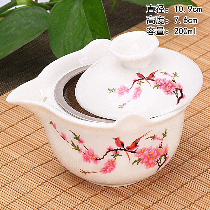 Ngọc Sứ Ấm Trà Ấm Trà Bộ Hộ Gia Đình Gốm Đơn Ấm Siêu Tốc Lớn Nhanh Trà Đen Làm Tàu X58S