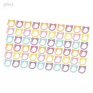 Jfory Mèo Tai Móc Đánh Dấu Hợp Kim Kẽm Men Stitch Marker Nhẫn Thủ Công Đan Móc Bộ Cho Handmade DIY Dự Án