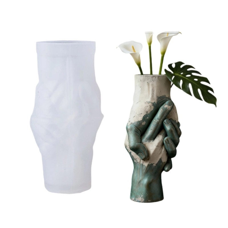 Tay lắc khuôn hình silicone dùng cho đúc nhựa, phù hợp làm bình hút nước handmade sáng tạo