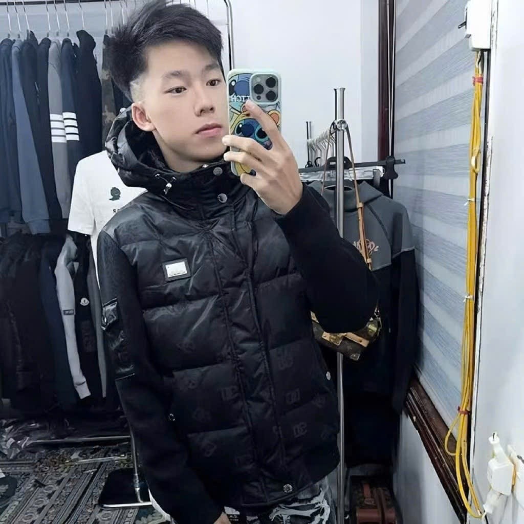 Áo Phao Dê Gà In Kín Tay Len KCloset Phao Béo Trần Bông Dày Dặn Ấm Áp NA64