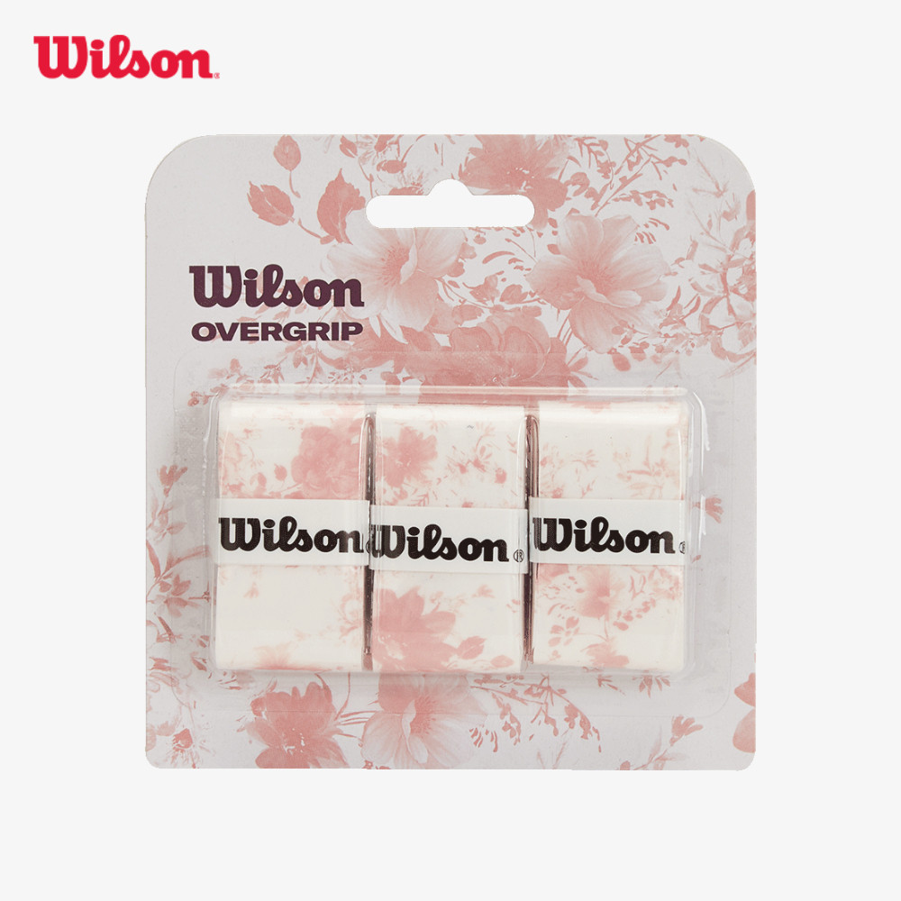 Wilson 2024 Flower Overgrip 3 Pack SMU Pink/White Quấn Cán Vợt Tennis WR8446301001
