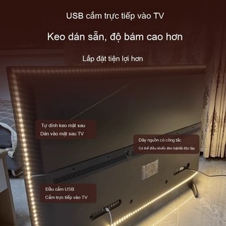 Đèn LED Chill Dán Tường Cổng USB - Đèn LED Nền TV Có Thể Cắt Tùy Chỉnh - Gắn Tủ Quần Áo, Bàn Trang Điểm Không Khoan Đục Cao Cấp