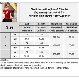 Misa Mùa Hè Ngọt Ngào Và Cay Rỗng Baless Tay Ngắn Ôm Áo Crop Top Nữ