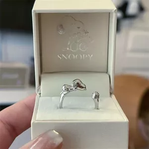 Snoopy snoopy Ring Hoạt Hình Dễ Thương Hàng Hóa Có Thể Điều Chỉnh Mở Nhẫn Quà Tặng Sinh Nhật