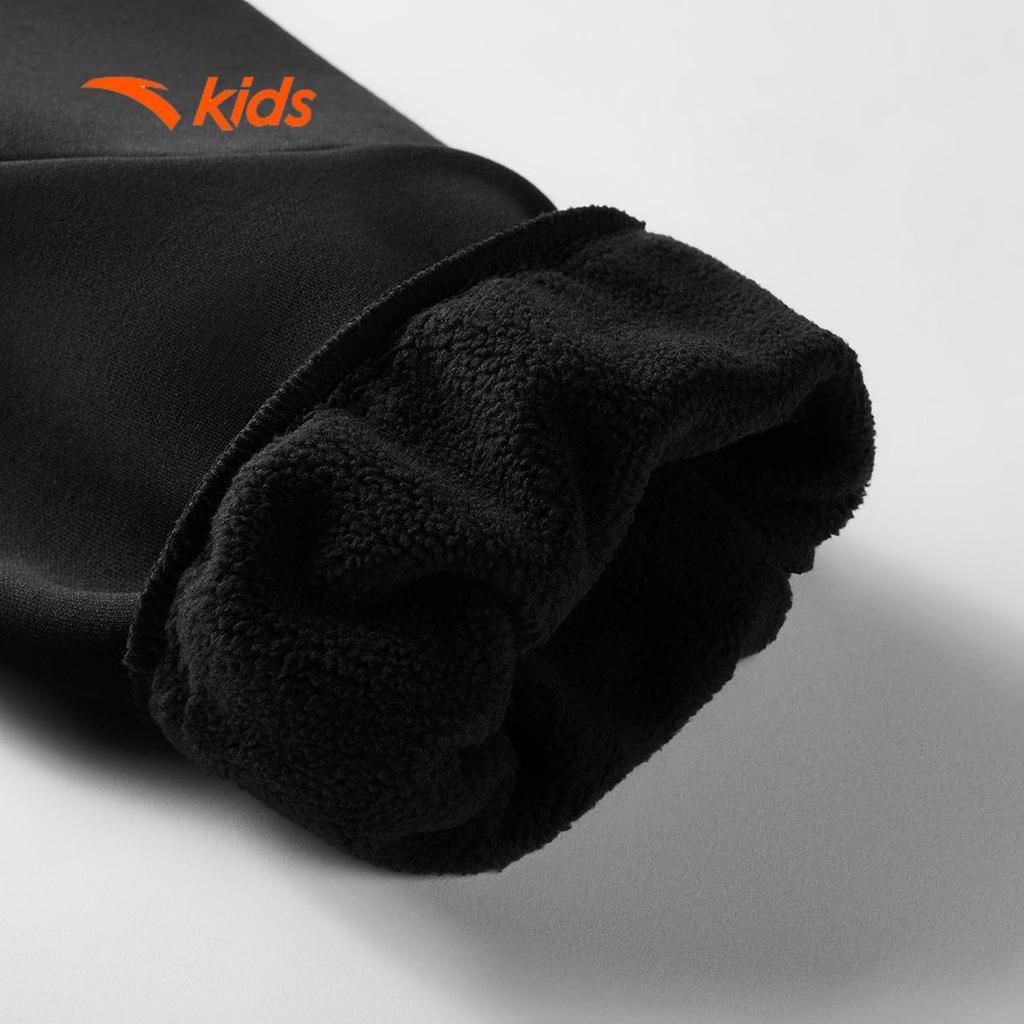 ANTA Kids Quần Jogger Thể Thao Bé Trai Lót Nỉ, Dáng Dài Giữ Ấm, Phong Cách Thể Thao Thoải Mái 352541737U