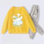 Kuromi Kids Áo Hoodie và quần thường ngày Bộ hai mảnh phong cách hoạt hình cho bé gái Trang phục hàng ngày cho trường học