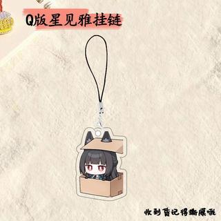 Anime Zenless Zone Zero Hoshimi Miyabi Pendant Keychains Acrylic Phone Lanyards Phone Charm Decoration Backpack Access