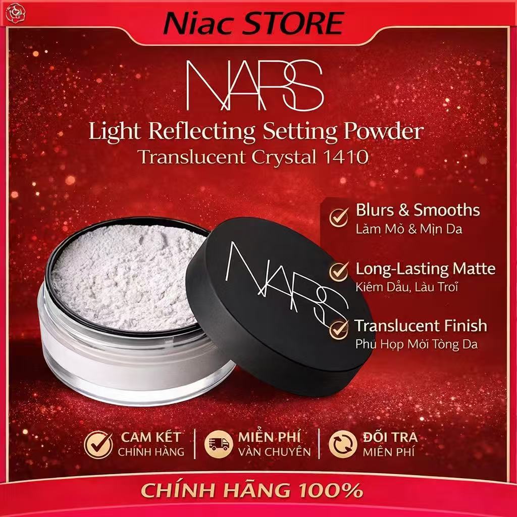 【Chính Hãng】Phấn Phủ Bột ℕ𝔸ℝ𝕊 𝗟𝗜𝗚𝗛𝗧 𝗥𝗘𝗙𝗟𝗘𝗖𝗧𝗜𝗡𝗚 𝗦𝗘𝗧𝗧𝗜𝗡𝗚 𝗣𝗢𝗪𝗗𝗘𝗥 𝗟𝗢𝗢𝗦𝗘 11g Fullbox | Mịn Nhẹ, Tự Nhiên