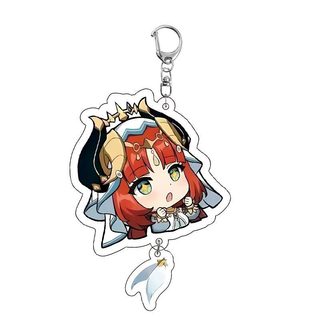 Anime Game Key chain Genshin Impact Arlecchino Navia Pendant Women Men Bag Car Keychain Accessories Cell phone Acrylic