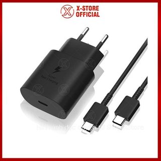 Sạc nhanh 25W cho Samsung, combo củ cáp Type C to C, sạc siêu nhanh cho Note 20, sạc nhanh 25W - CSSS25W+CB
