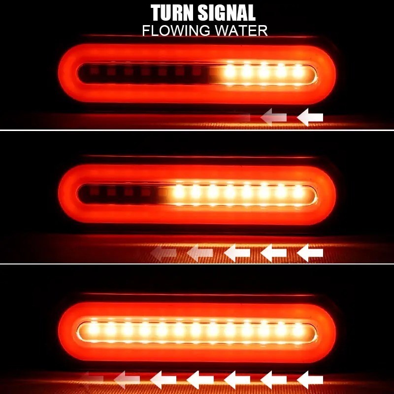 Đèn hậu phanh ô tô 12V-24V 3 trong 1 LED - Đèn tín hiệu rẽ DRL cho xe tải Trailer ATV