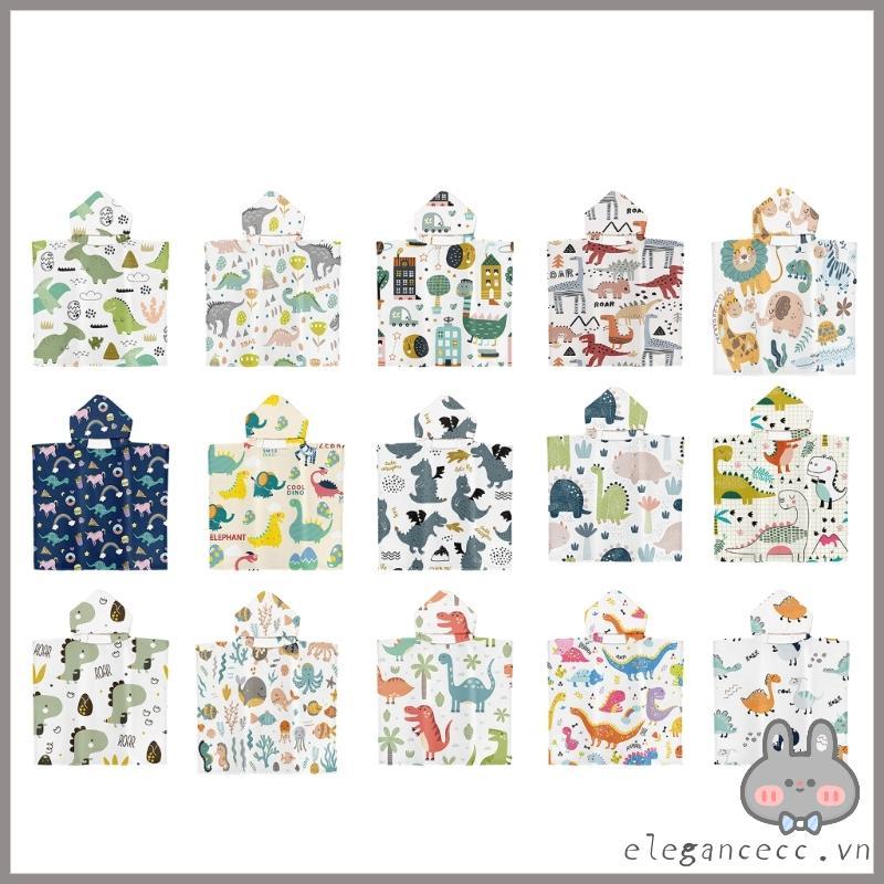 Khăn tắm bơi ELEGA Poncho có mũ trùm đầu cho trẻ em đi biển
