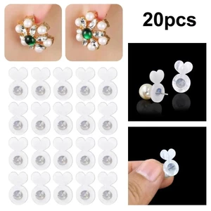 Nút Tai Trong Suốt Silicone Hình Trái Tim - Chống Rơi và Cố Định Tốt