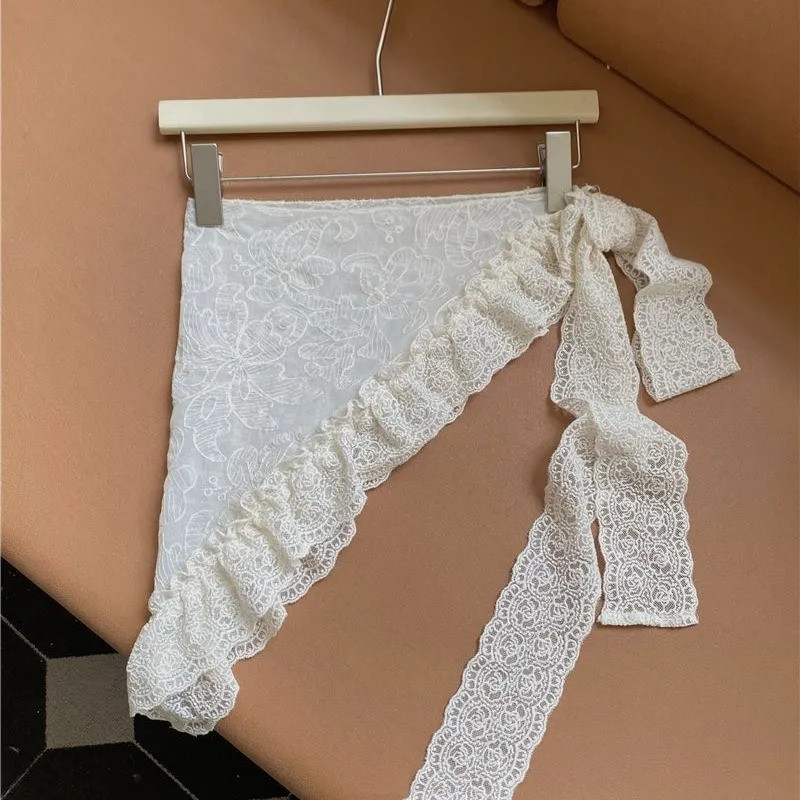 Milyfashion Ba Lê Phong Cách Một Mảnh Ren Ren Ren Mùa Hè Phong Cách Mới Niche Tất Cả Trận Đấu Rèm Xếp Lớp Váy