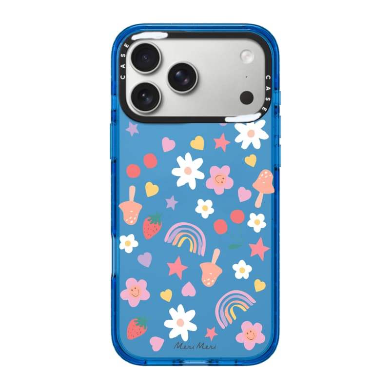 CASECASE X Meri Happy Icons Case Black / Sky Blue / Pink Fizz Candy Collection Màu sắc rõ ràng cứng từ tính Vỏ tác động cho Apple IPhone 13 14 15 16 17Pro Max Plus Có hộp