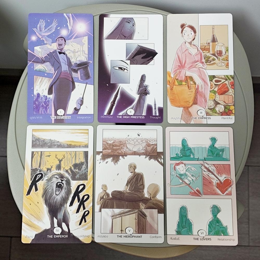 Manga Tarot Deck - 78 lá Anime Style Tarot Bộ bài bói toán kể chuyện hiện đại dành cho người mới bắt đầu