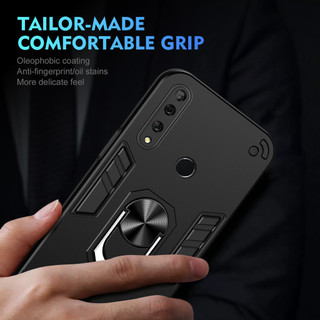 Dành Cho Huawei Y9 Prime 2019 Ốp điện thoại Thiết Kế Chiến Binh Lưng Cứng Có Giá Đỡ Nhẫn Chống Sốc Mềm TPU Nâng Cạnh Mỏng Bao