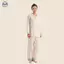 Phong Cách Nhật Bản Muji Phong Cách Văn Học Loungewear / Sợi Hai Lớp Nữ Cotton Nguyên Chất Nhỏ Hoa Ngọc Lục Bảo Dài Tay Thời Trang Loungewear / Quần Dài Tay Cotton Nguyên Chất Khóa Màu Bộ Đồ Ngủ