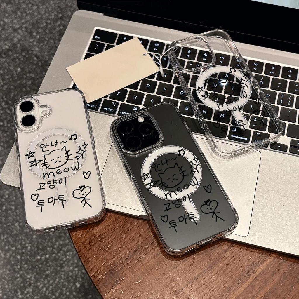 Vẽ tay thư cho iPhone1615plus trong suốt 1413promax trường hợp điện thoại 12 acrylic