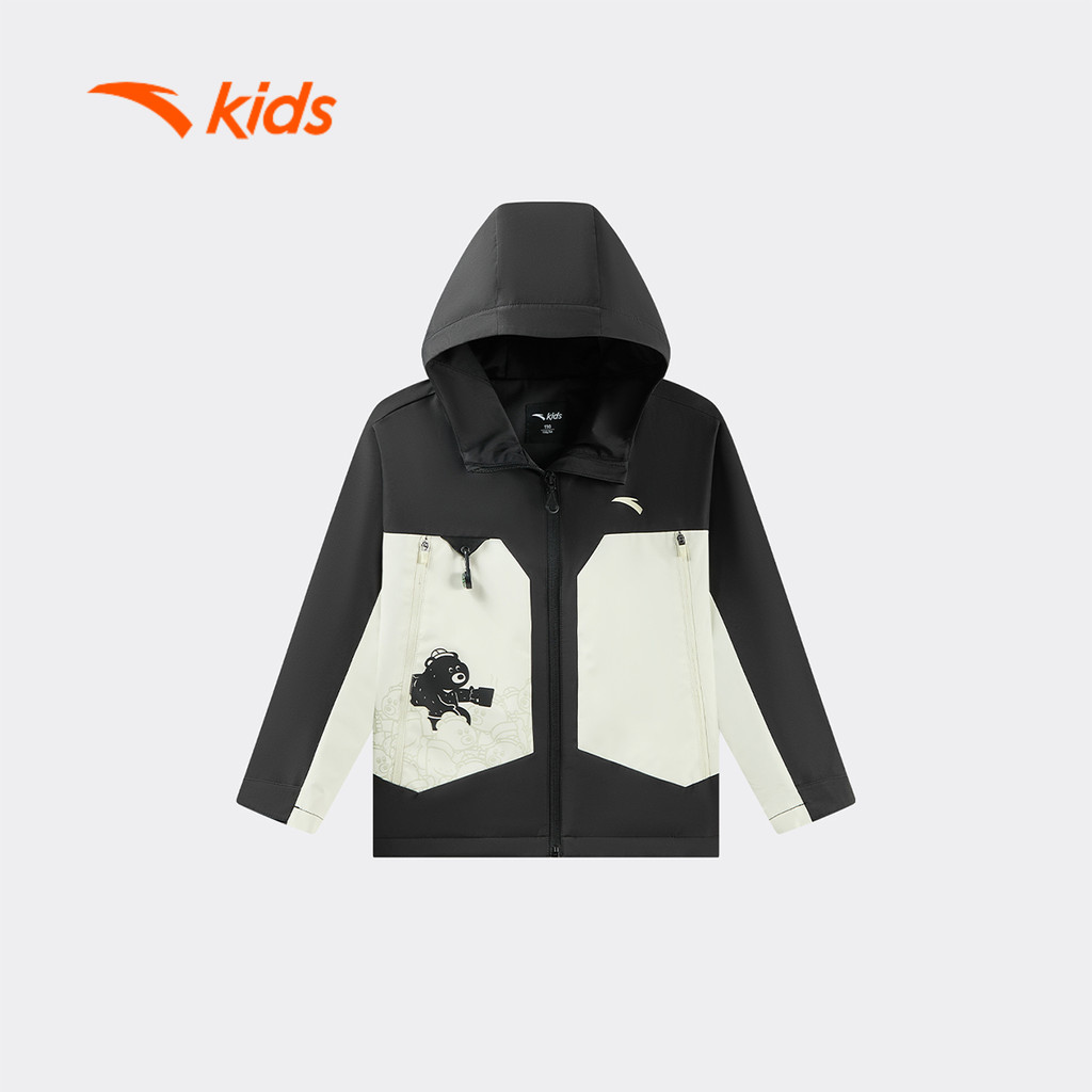 ANTA Kids Áo Khoác Thời Trang Bé Trai Chống Gió và Chống Nước 3526A9666S
