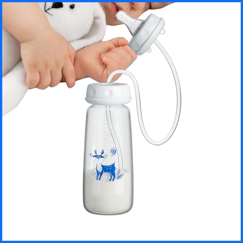 Bình Trẻ Em 240ml Hệ Thống Điều Dưỡng Với Bình Sữa Núm Vú Chảy Nhanh Để Uống Sữa Mẹ junlavn