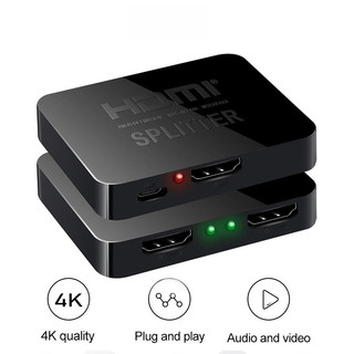 Bộ chia HDMI đa luồng, 1 ra 2, Bộ chia HDMI, 4K, Từ 1 máy tính ra 2 màn hình, Cùng 1 lúc
