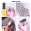 ITRUMPET Giấy Dán Móng Tay, Da Báo Thiết Kế Ren Dán Móng Tay, Thời Trang Đen Trắng Hiệu Ứng Sequin Sọc Họa Tiết Móng Tay Nghệ Thuật Dán Trang Trí Móng Tay