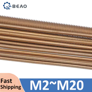 M2 ~ M20 Bu lông bằng đồng Full Thread Bar Vít Bu lông bằng đồng thau Thanh ren