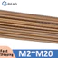 M2 ~ M20 Bu lông bằng đồng Full Thread Bar Vít Bu lông bằng đồng thau Thanh ren