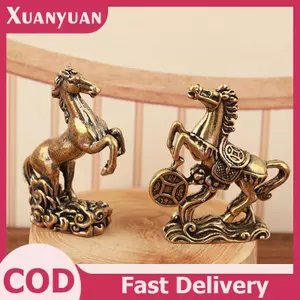 XUAN Một Đồng Ngựa Để Bàn Trang Trí Phòng Khách Bàn Cà Phê Kim Loại Thủ Công Trang Trí Nhà Cửa Tượng Ngựa VN