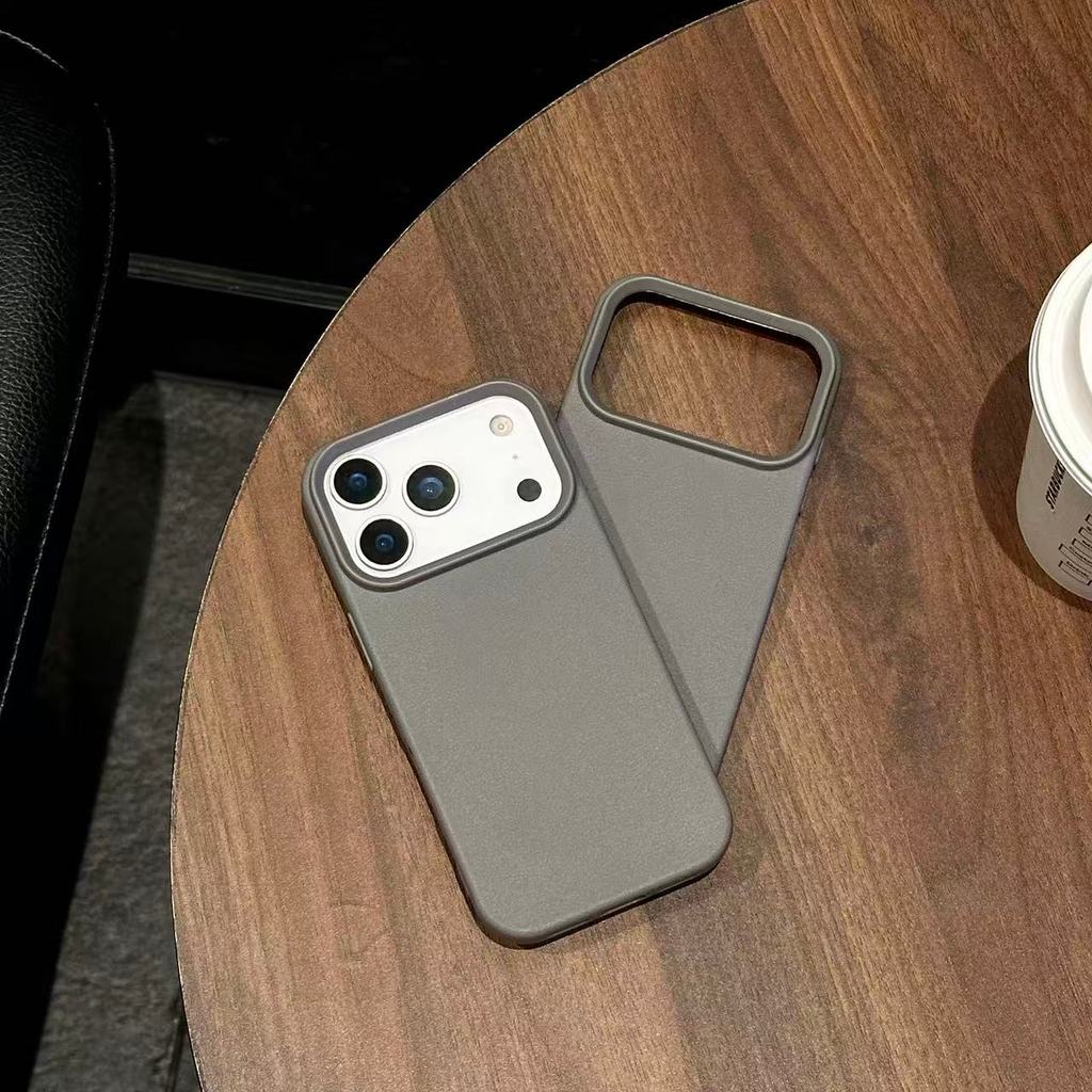 Ốp lưng iPhone họa tiết vải thiều màu trơn đơn giản phù hợp cho iPhone17ProMax 17 16 15 14 13 12 11