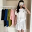 Quần Short Tay Ngắn Chiba Phù Hợp Với Nữ Ice Silk Có Thể Mặc Bên Ngoài Bộ Đồ Ngủ Hai Mảnh Thời Trang Xếp Ly Thêu Loungewear