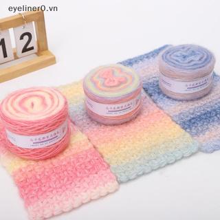 EY & HG Gradient Nhiều màu sắc Mohair Sợi cầu vồng nhiều màu 165 mét Sợi mềm dệt bằng tay để đan len móc Jaet.