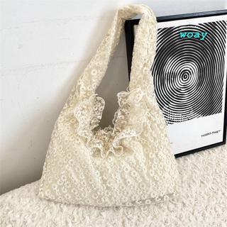 Túi Tote WOAY, Túi Đeo Vai Thêu Ngọt Ngào, In Ren Thường Ngày Nách Túi Bé Gái