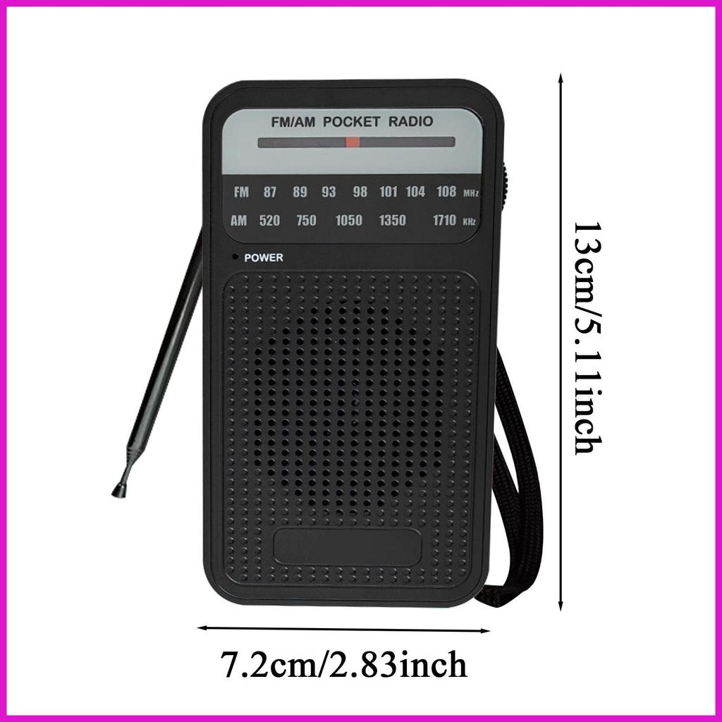 Loa không dây vô tuyến di động nhỏ bỏ túi đài FM có con trỏ chạy bằng pin điện tử cho nữ lyuvn