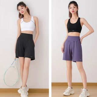 Quần Short Thể Thao Nữ Mùa Hè Phong Cách Mới Năm Điểm Tập Yoga Quần Rời Chạy Bộ Nhanh Khô Quần Lưng Túi Eo