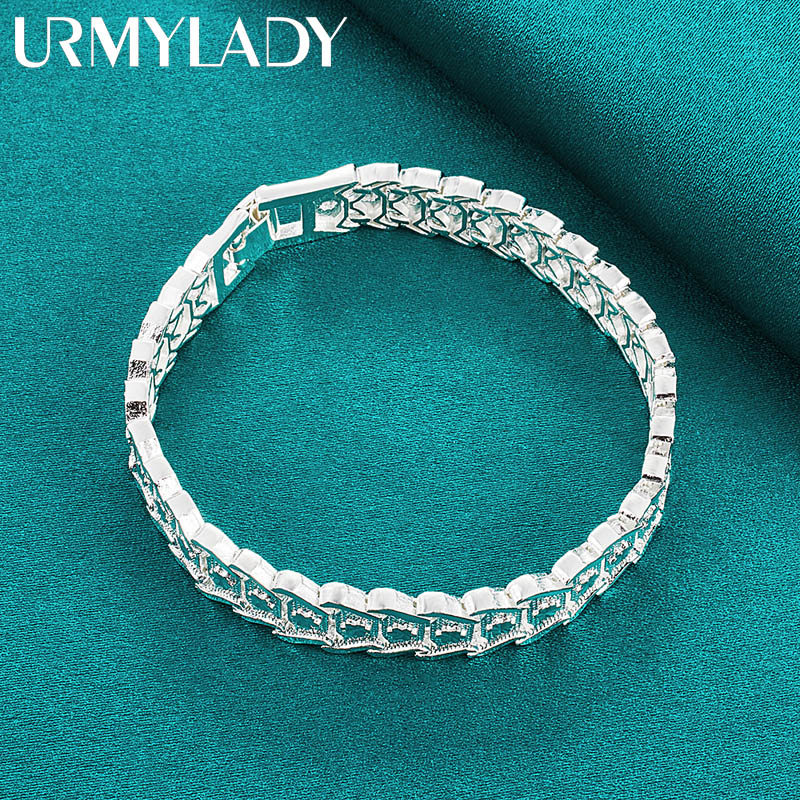 URMYLADY Vòng tay bạc 925 dành cho nam và nữ - Trang sức thời trang